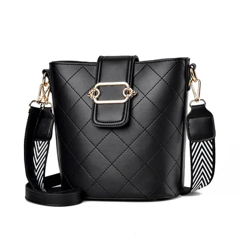

PU Leather Crossbody Bags For Women 2020 Plaid Fashion Shoulder Messenger Bag Lady Simple Travel Bag Lattice Purse Tote JD07201