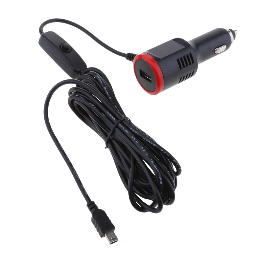USB Charger 5V3A Quick Charge Cable GPS DVR Charging for Car Van Truck Kit