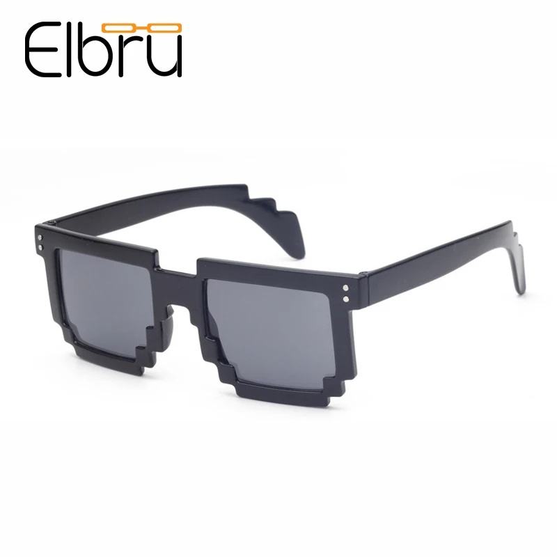 

Elbru Mosaic Irregular Sunglasses Plastic Frame Lightweight Sun Glasses Anti-UV Unisex Shade Mirror