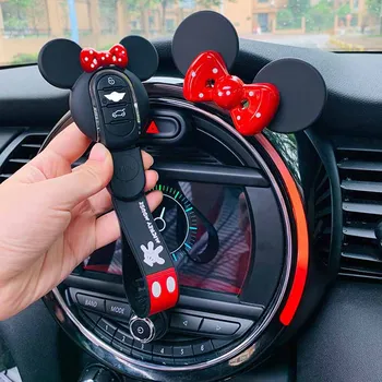 

Keychain Decorating Fashion Women Key Case Cover Miky Styling Car Accessories For Mini Cooper S JCW One F54 F55 F56 F60