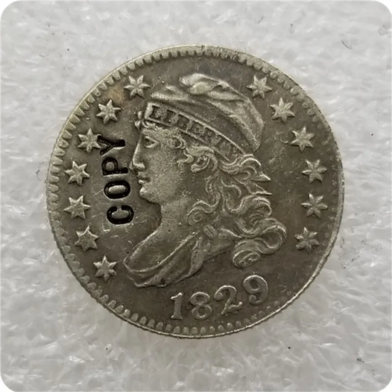 США 1809-1830 с закрытым бюстом цента копии монет - Цвет: 1829