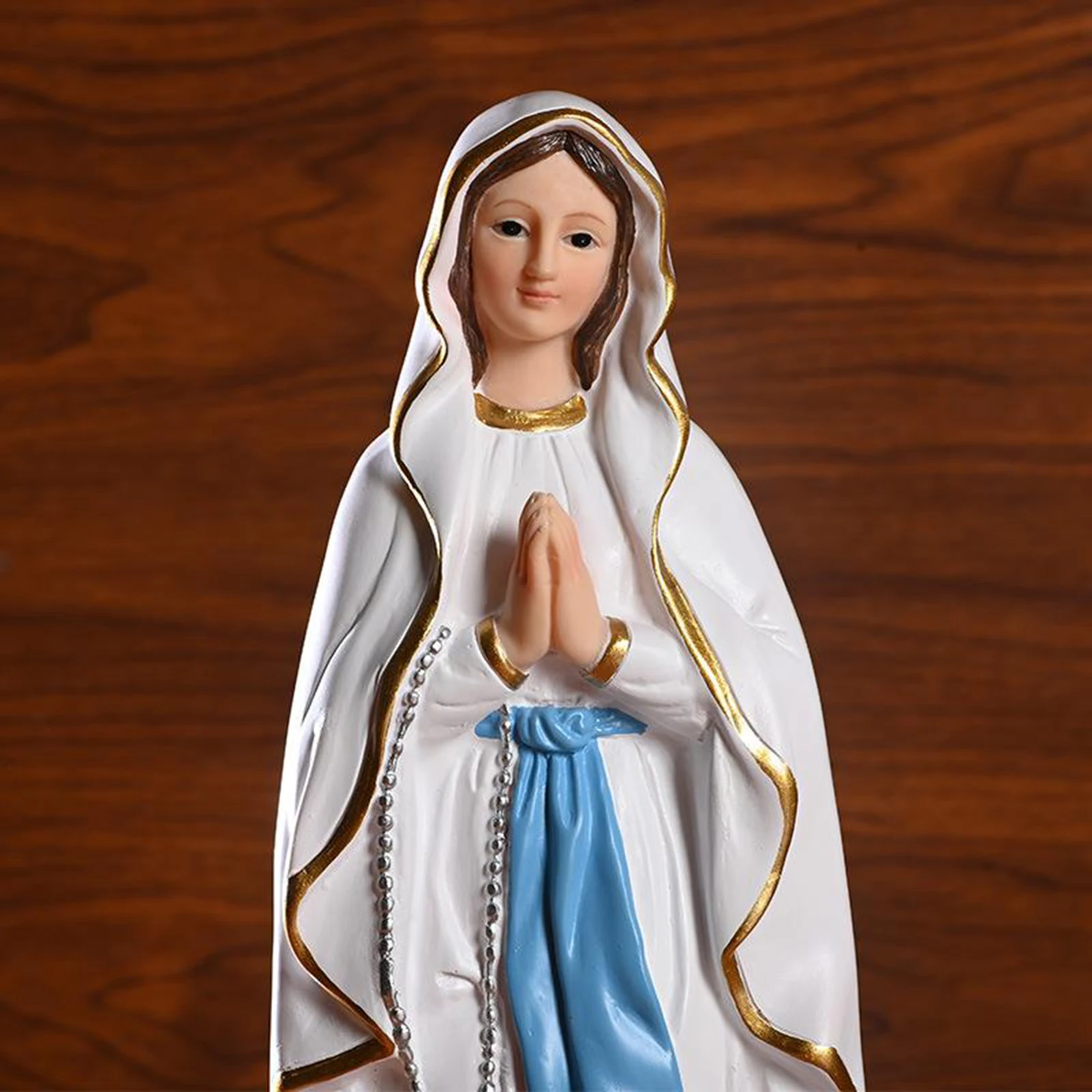 Roman Catholic Sculpture Our Lady of Lourdes Virgin Mary Statue 30cm Height