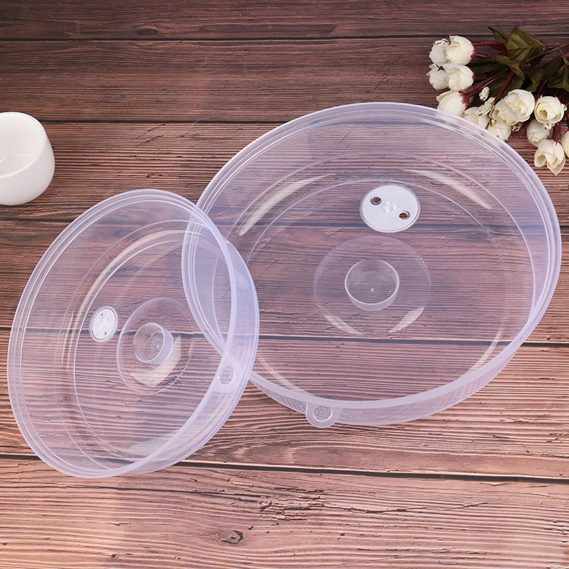 1pc Plastic Microwave Food Cover Clear Lid Safe Vent Kitchen Tools Home