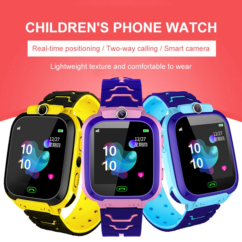 

Q12B Children's Smart Watch Phone Waterproof Smartwatch Kids Positioning Call 2G SIM Card Remote Watch Boys Girls