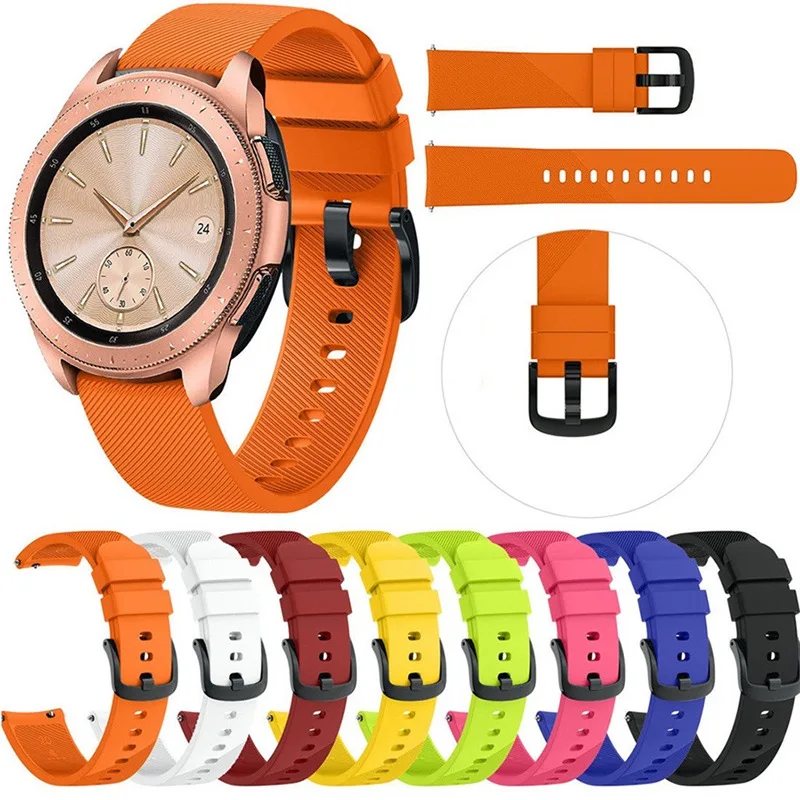 Новый Регулируемый силиконовый ремешок для наручных часов с принтом булавка с пряжкой Сменные аксессуары для samsung Galaxy Watch 42 мм