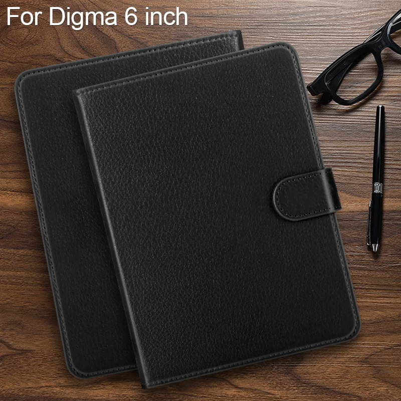 

Universal case for Digma 6 inch e-reader e630 e631 e64M e65G e6DG r651G r660 r663 r67M S683G PU leather protective cover skin
