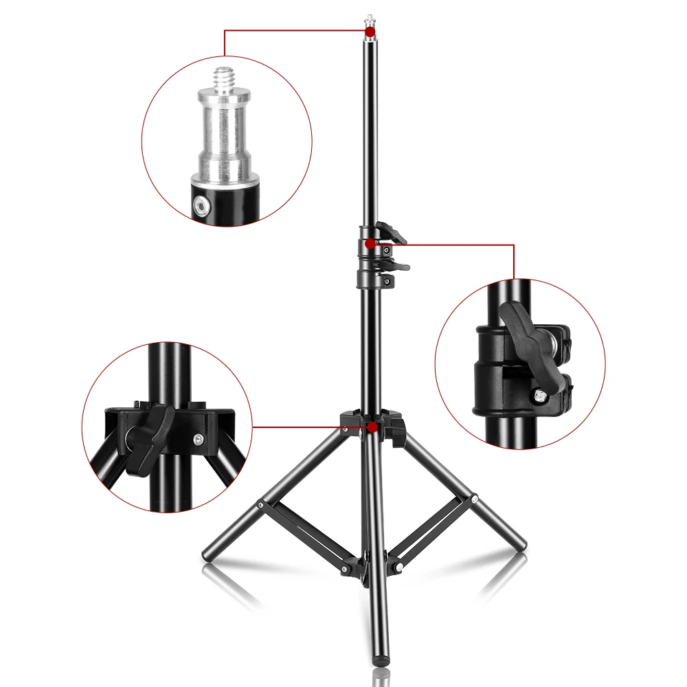 

100cm/39.3inch Photography Mini Table 1/4 Screw Light Stand For Photo Studio Ring Light LED Lamp Reflector Softbox