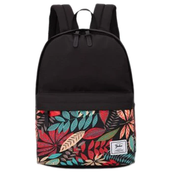 

YULO College Style Printed Backpack Shoulder Bag Unisex Casual Large Capacity Backpack