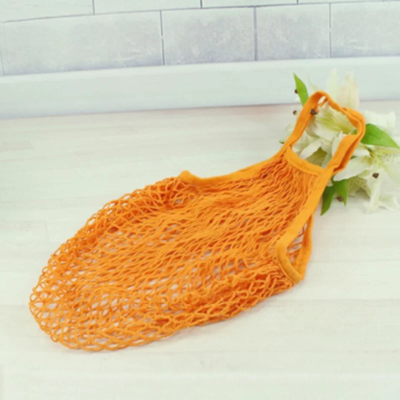 Eco-Friendly Reusable Cotton Mesh Grocery Tote Bag