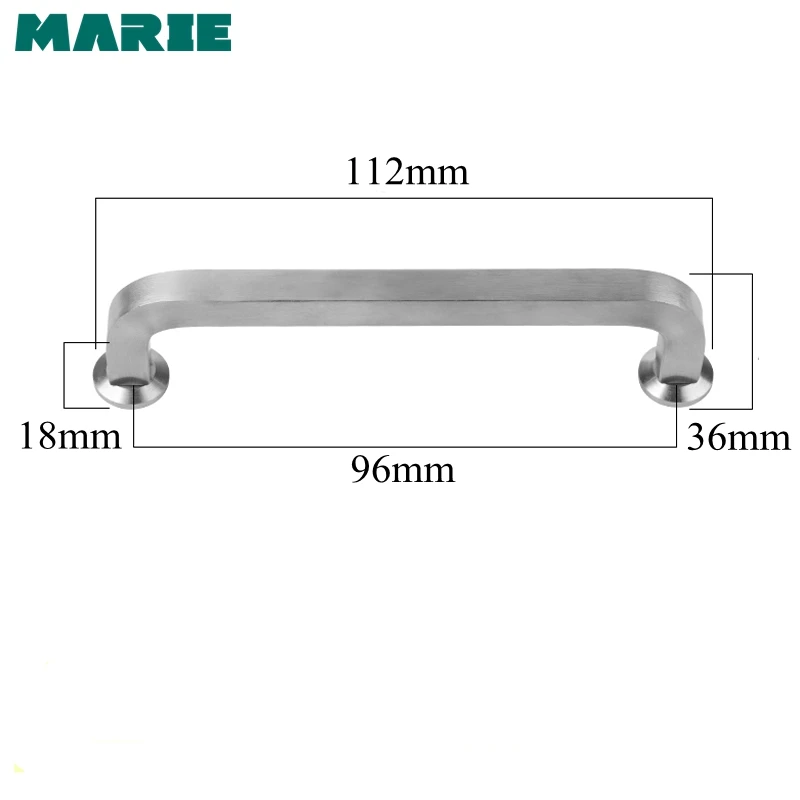 FH424 96mm Silver Выдвижная ручка для шкафа, кухонная ручка, современный стиль, Мебельная ручка, ручка для шкафа из нержавеющей стали - Цвет: FH424 96mm Silver