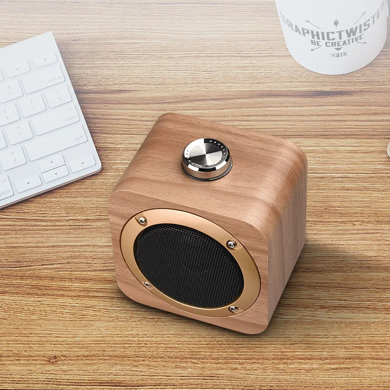 Q1B портативная деревянная колонка с Bluetooth TWS беспроводной межблочный объемный стерео Bluetooth сабвуфер для мобильного телефона