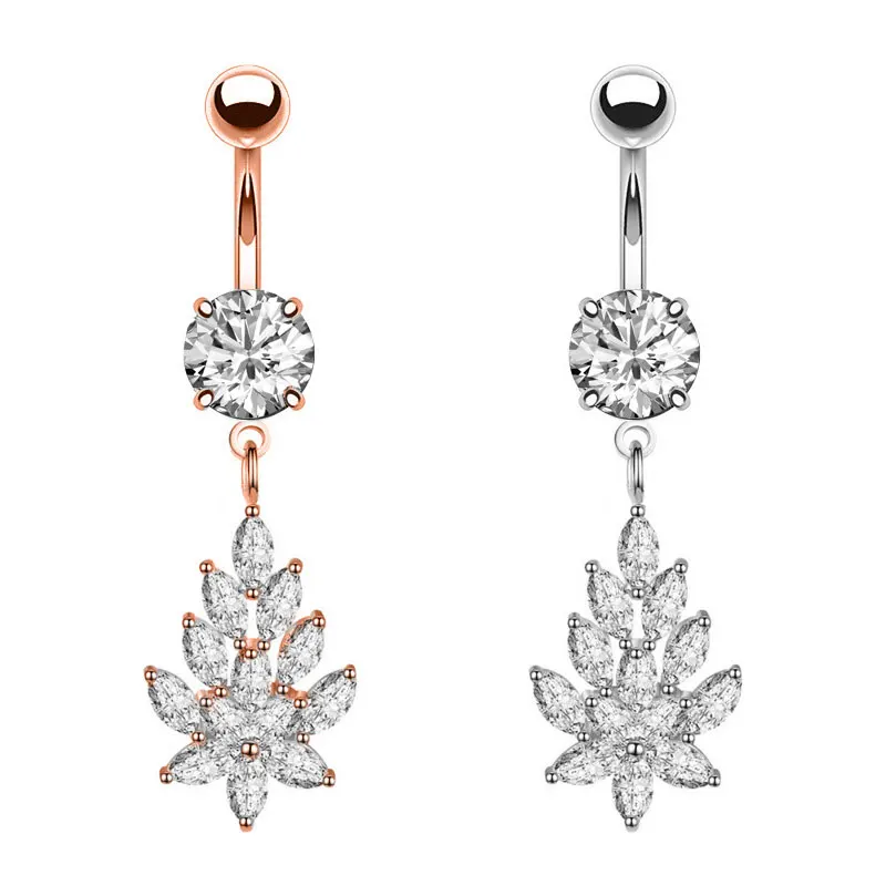 Женские кнопки ювелирные изделия кольцо для пирсинга из нержавеющей стали