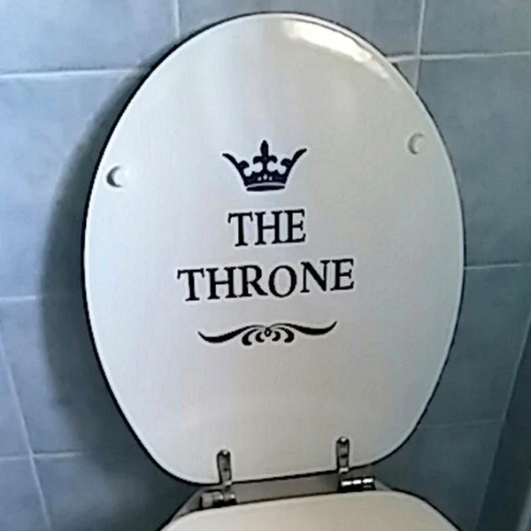 Черный Туалет стикер на стену s THE THRONE художественная роспись Корона домашний