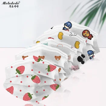 

50PCs/20PCs Child Strawberry Mouth Masks 3 Layer Meltblow Aged 3-12 Child Face Maskn Cloth Kids Face Mask