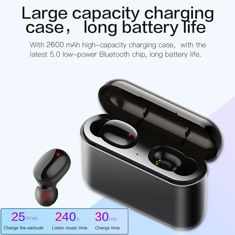 Comprar Táctil Bluetooth 5,0 auricular TWS auriculares inalámbricos Bluetooth Estéreo auriculares deportivos con micrófono auriculares inalámbricos auténticos