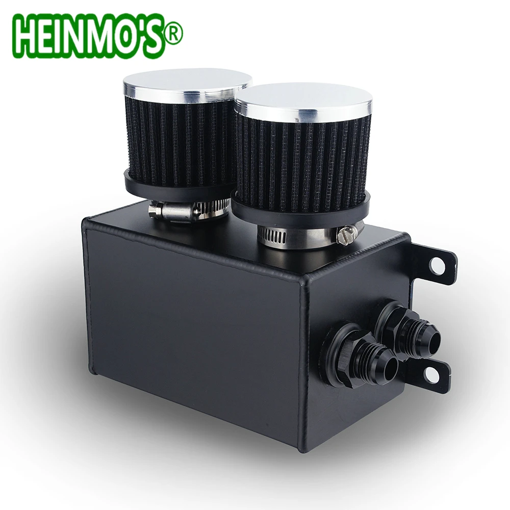 1.2l Universal 2 Ports Breather Tank Oil Catch Can Breather Filter Kit