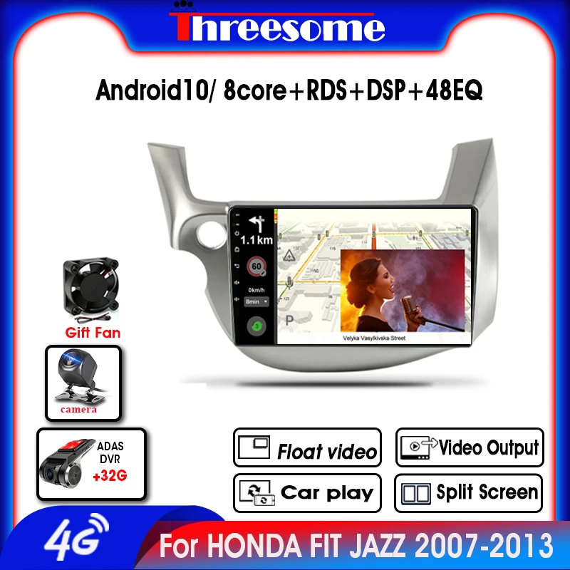 

Android 10 8 Core 2 Din Car Radio For HONDA FIT JAZZ 2007-2014 Multimedia Video Player Mirror Connection Split Screen Head Unit