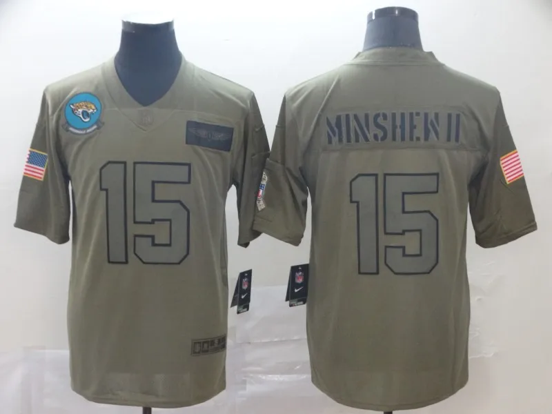 1 Мужская футболка Jacksonville#15 Jaguars Gardner Minshew II - Цвет: 1
