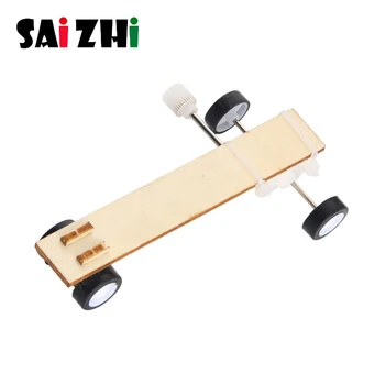 

Saizhi Clockwork trolley Model Toys for Kids Teaching Children STEAM Scientific Experiment Toys homemade Educational Toys Gifts