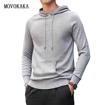 

Fashion Brand Knitwear Sweater Men Slim Pullover Men Hooded Sweater Male Sport Sweaters Top knitted Sweater Man Casual Pullovers