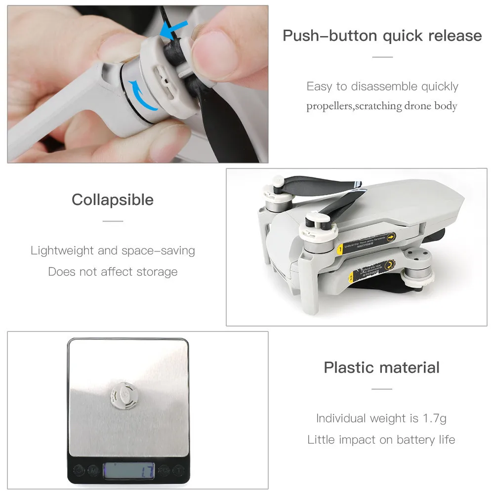 new Drone For DJI MAVIC Mini Propeller & Release Blade Quick Release Blade 4726F Propeller Paddle Base Replacement #C