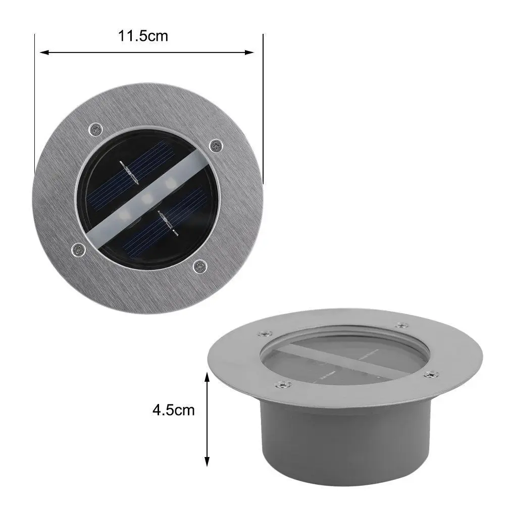 3led алюминиевый литой Солнечный Подземный свет алюминиевый корпус Солнечный подземный свет Amazon Ebay