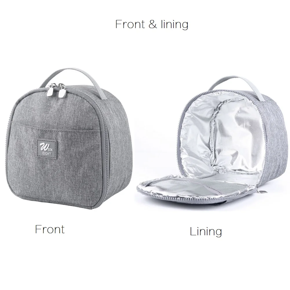 Portable Grid pattern Lunch Bag For Women Kids Men Insulated Canvas Box Tote Bag Thermal Cooler Food bag Waterproof Aluminum