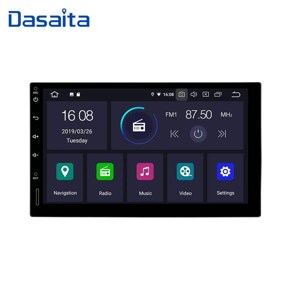 Автомобильный мультимедийный плеер Dasaita 2 din Android 9 0 GPS навигатор с 7 дюймовым