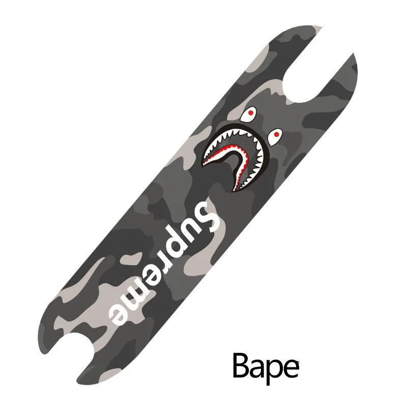 Bape Camouflage Стикер для скутера, прочный скраб-коврик, стикер, персонализированная декоративная наклейка, новая наклейка, Лонгборд, скейтборд, детский скейт - Цвет: Bape Camouflage
