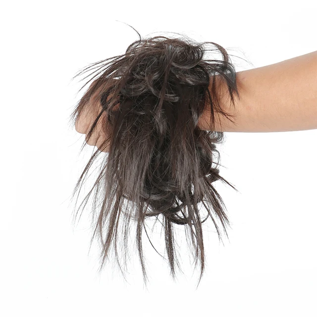 MERISIHAIRHair Extensions Wavy Curly Messy Hair Bun Extensions Donut Hair Chignons Hair Piece Wig Hairpiece headwear rings ring Q17-4A