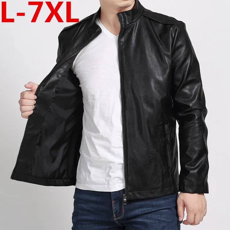 Размера плюс 7XL 6XL 5XL 4XL новая кожаная куртка натуральная кожа овчина мотоцикл