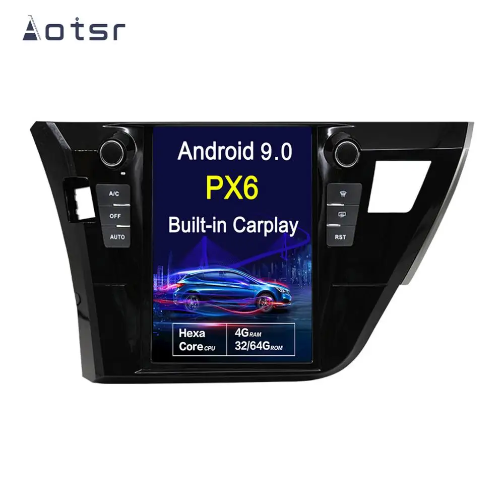 Android 9,0 Tesla вертикальный экран автомобиля без dvd-плеер gps навигация для Toyota Corolla аудио плеер 10,4 дюймов
