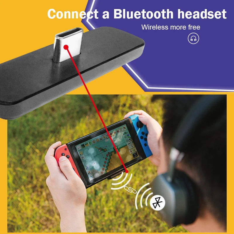 Drahtloser USB/Typ-C Bluetooth 5.0-Adapter für Nintendo Switch Audio Receiver Transmitter für PS4/PC-Konsole Konverter tragbar_voghion.com