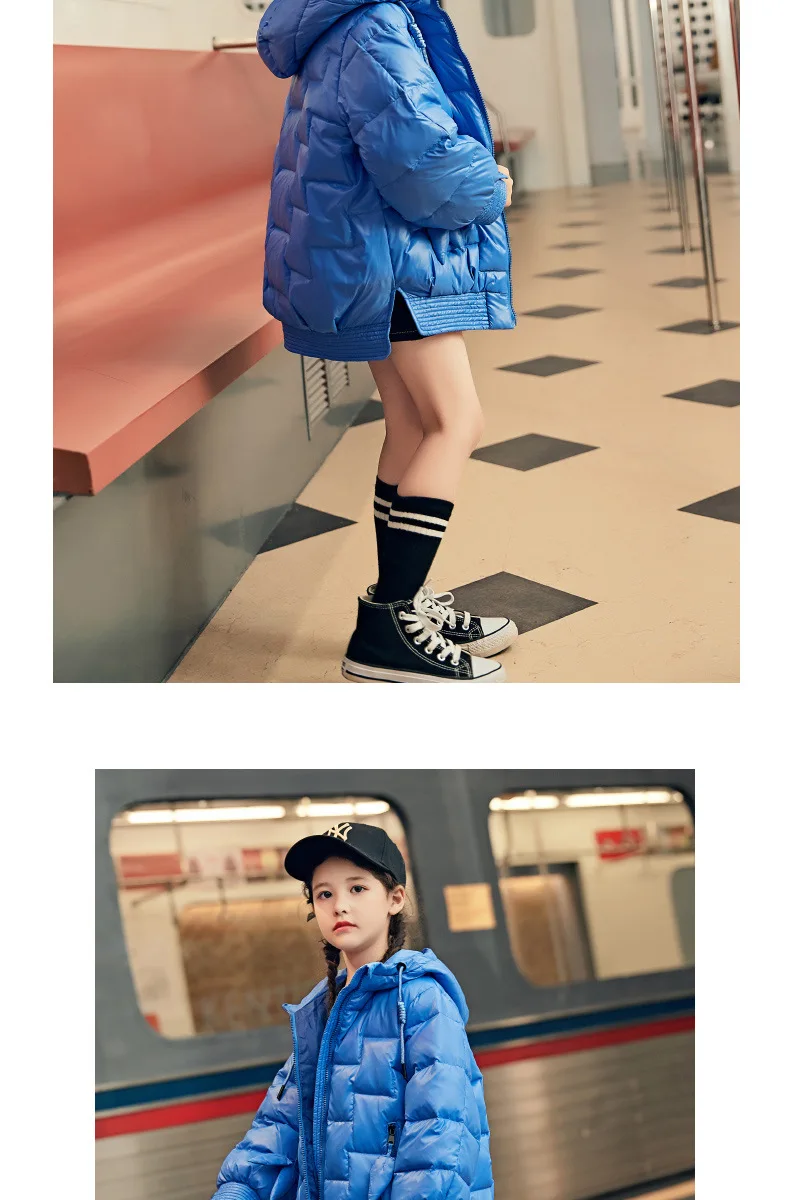 Girls' down jacket new Korean winter children's middle and big children's clothing baby's thickened coat