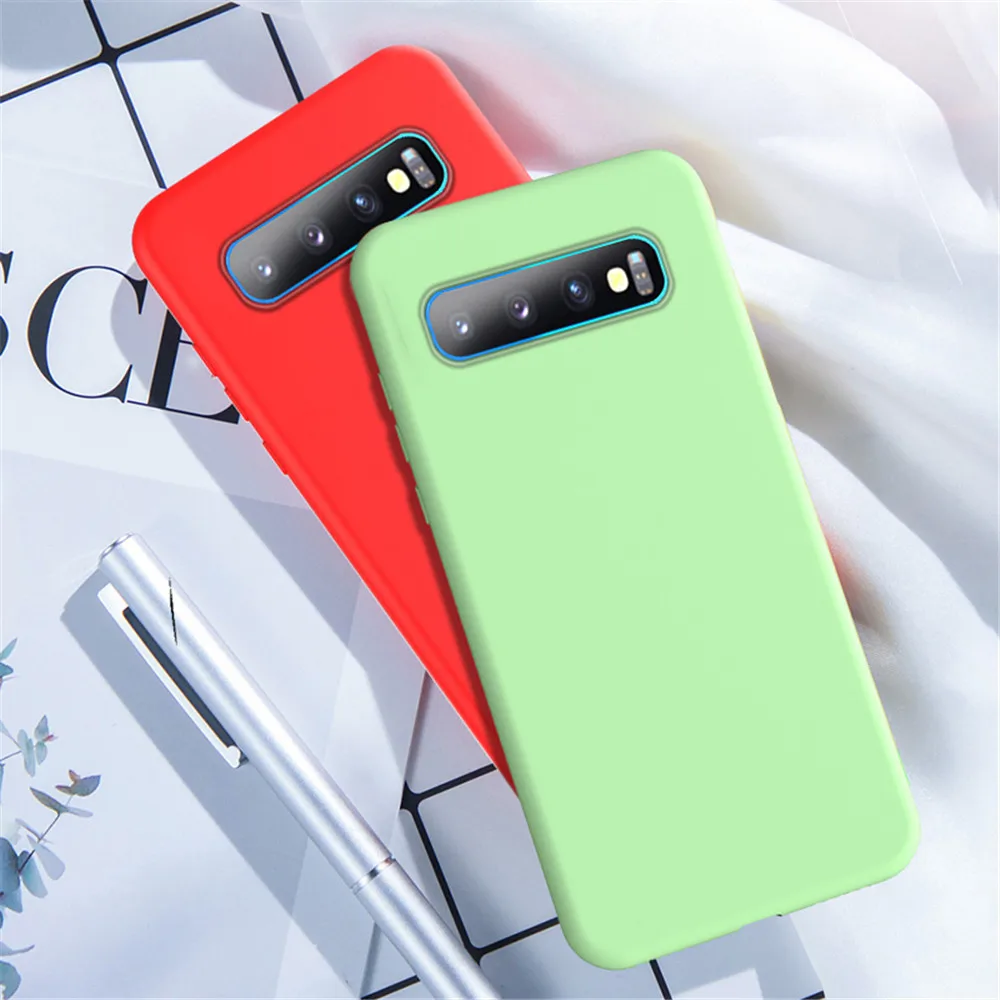 Original-Ultra-thin-Skin-friendly-Inclusive-Protection-Silicone-Cover-for-SAMSUNG-Galaxy-S10-S9-S8-Plus