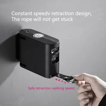 

Clothesline 304 Stainless Steel Telescopic Non-Perforated Indoor Outdoor Portable Easy To Install Invisible Clothesline