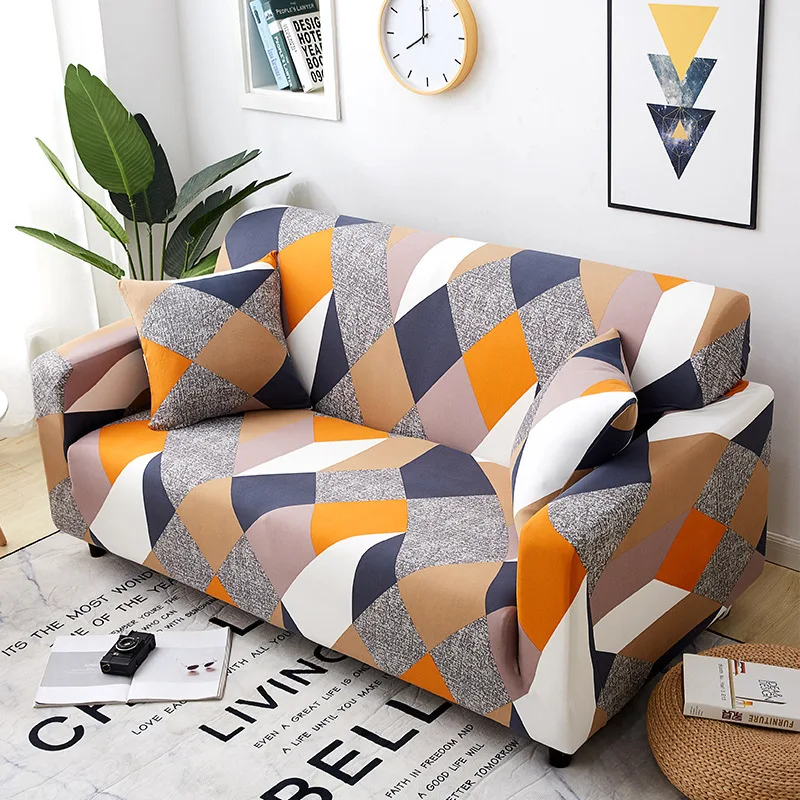 

Geometric Stretch Sofa Covers for Living Room Modern Couch Cover for Different Shape Sofa Love seat Chair L-Style Sofa Slipcover