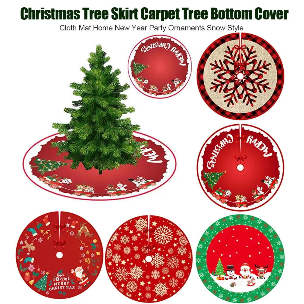 Red Disk Christmas 2022 2022 New Christmas Tree Skirt Carpet 90Cm Christmas Tree Bottom Cover Mat  Home New Year Navidad Party Ornaments Festive Supplies|Tree Skirts| -  Aliexpress