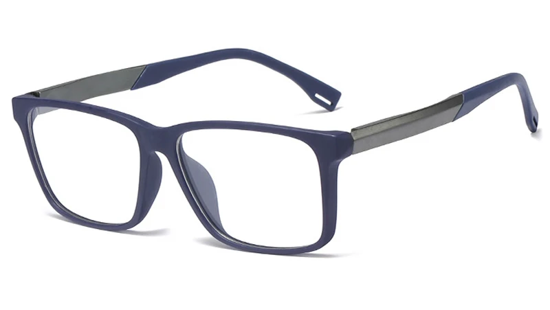 Peekaboo, прозрачные линзы, прямоугольные очки tr90, мужские аксессуары, коричневые, ультралегкие, мужские очки, оправа, оптические, черные, синие - Цвет оправы: blue with clear