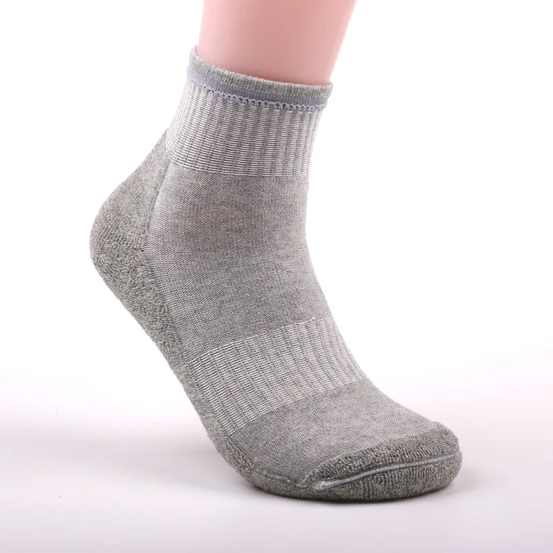 12 пар/упак. мужские хлопчатобумажные носки в трубке полотенце снизу сплошной цвет толстые махровые дышащие дезодорирующие носки
