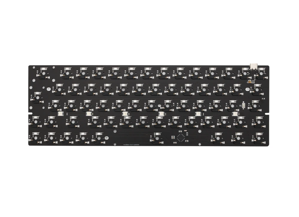 Underglow tipo c Rgb 60% Gh60 Swappable Quente Personalizado Teclado Mecânico Pcb Programado Qmk Firmware Bm60rgb Bm60 Iso uk ue - Imagem 3