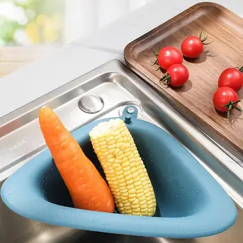 

Corner Sink Strainer Triangle Storage Holder Multifunctional Drain Shelf Storage Rack Kitchen Sucker Storage Organization