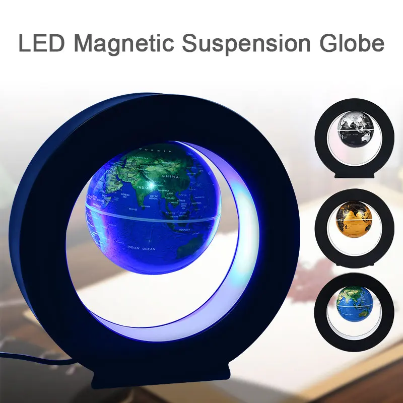 

Magnetic Levitation Globe Floating Office Globe Lamp Tellurion O-Shaped Furniture DIY LED Light Decoration Gift