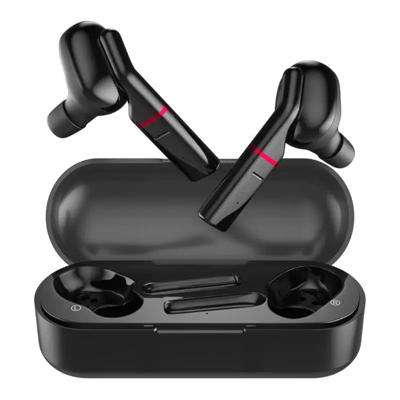 

VV1 TWS Wireless Bluetooth 5.0 Music Earphones Touch Earbuds Ear Hook Headphones Charging box Sweatproof Sport Headset Black New