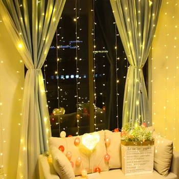 

New Christmas outdoor lights 3x3m Led Icicle String Light Curtain lamps Wedding Holiday Party fairy Garland Decor