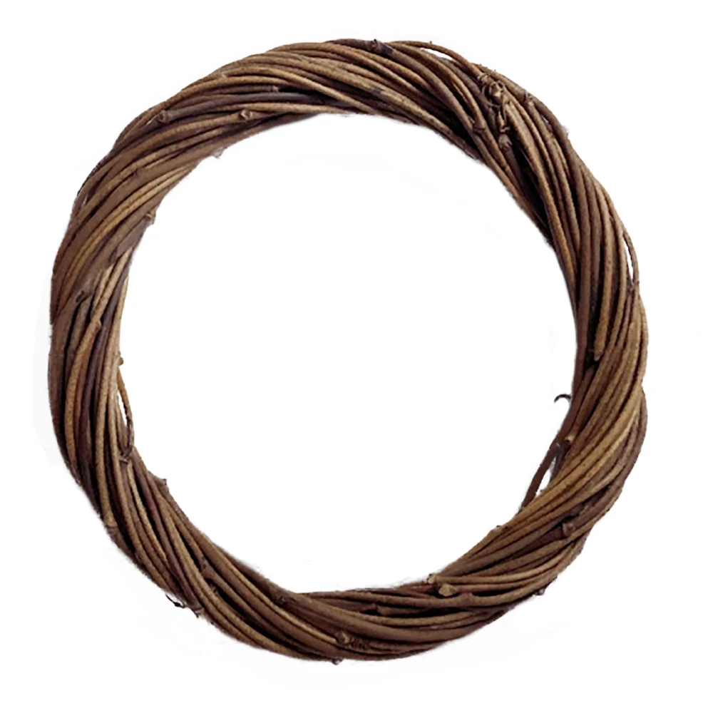 

Brown Spiral Soil Vine Ring Hand Woven Party Decoration Rattan Garland Hanging Wreath DIY Home Decoration