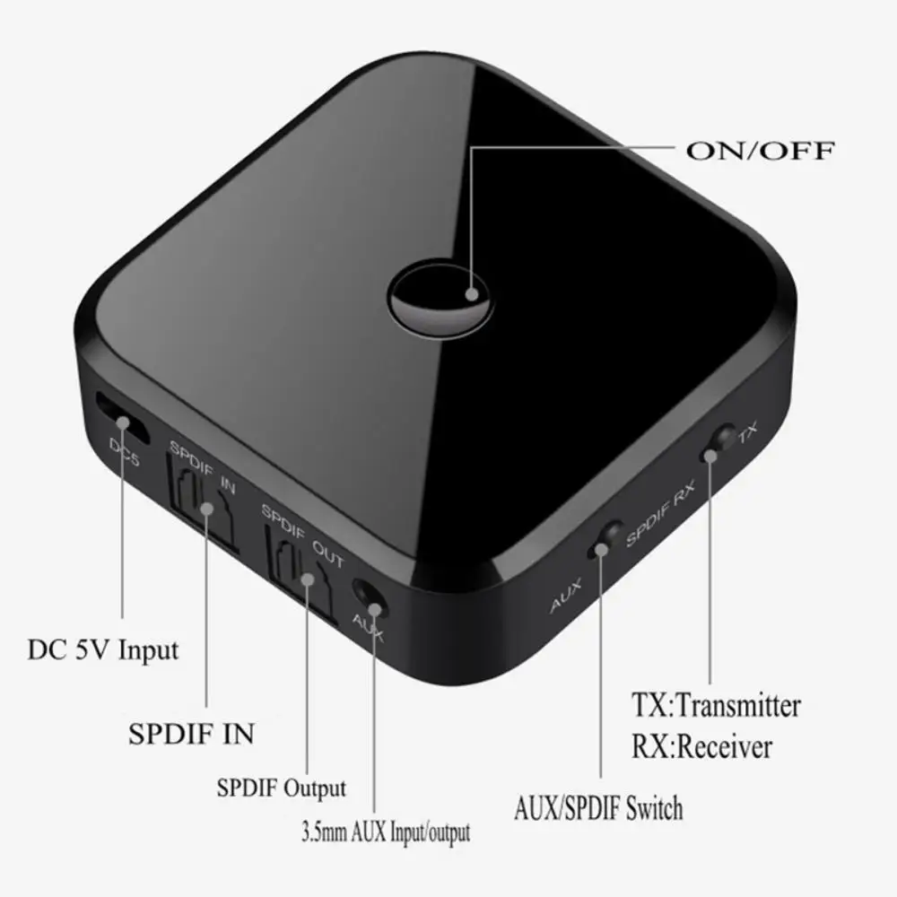Многофункциональный 4,1 Bluetooth аудио оптоволоконный передатчик aux-приемник SPDIF Bluetooth адаптер беспроводной аудио адаптер