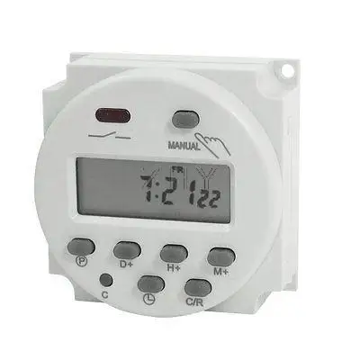 

Panel Mount AC 110V Digital LCD Powered Programmable Timer Switch Relay 8A