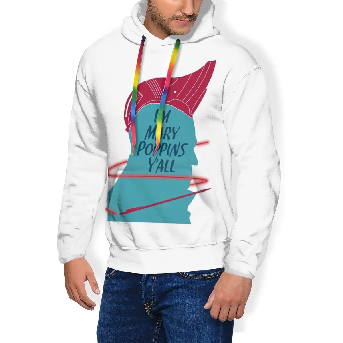 

Mary Poppins Umbrella Hoodie Mary Poppins Hoodies XL Outdoor Pullover Hoodie Mens Black Polyester Long Hoodies