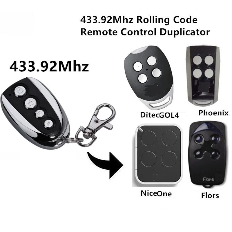 PHOX2,PHOX4,TXC,TRC,TSC4,HANDY,PHOENIX2,PHOENIX4 Rolling code 433,92mhz garage door remote control